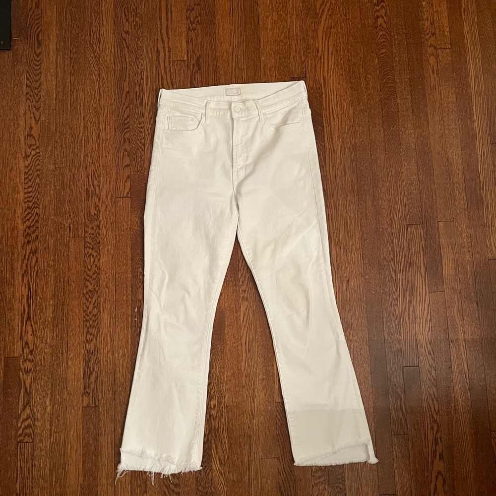 MOTHER The Insider Crop Step Fray - Fairest of Them All (White)
